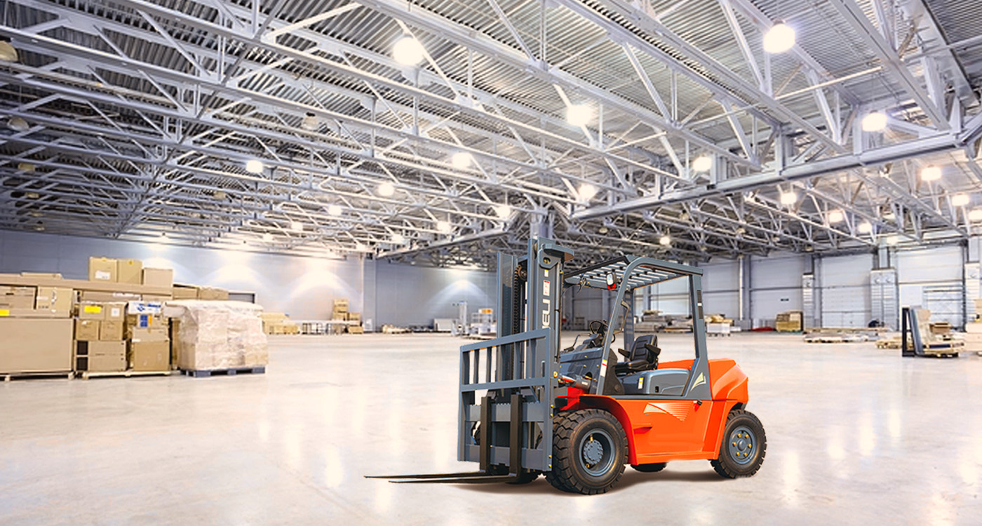 blueleph factory floor with a forklift machine